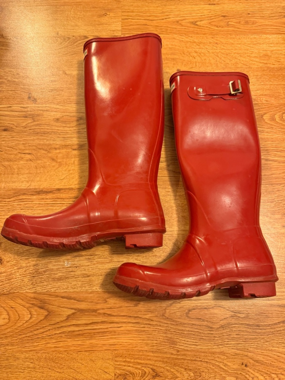 Hunter shiney Red Waterproof Rain Boots